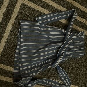 Striped Blue and White Apron